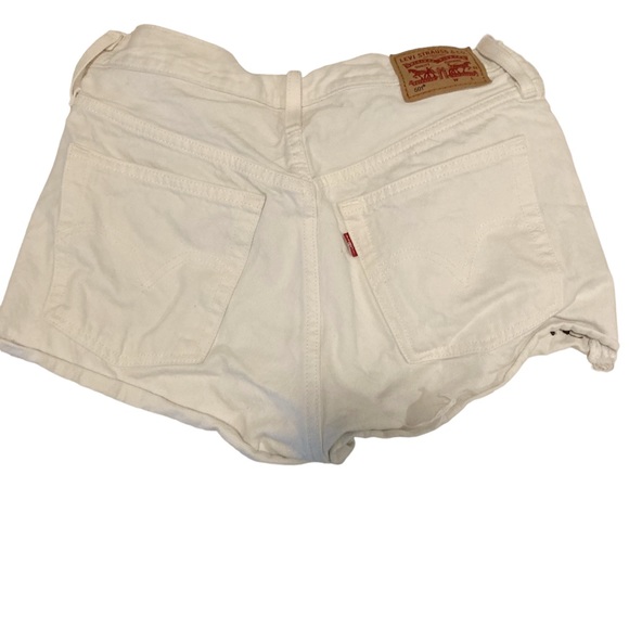 Levi’s 501 white embroidered jean shorts - Picture 3 of 7